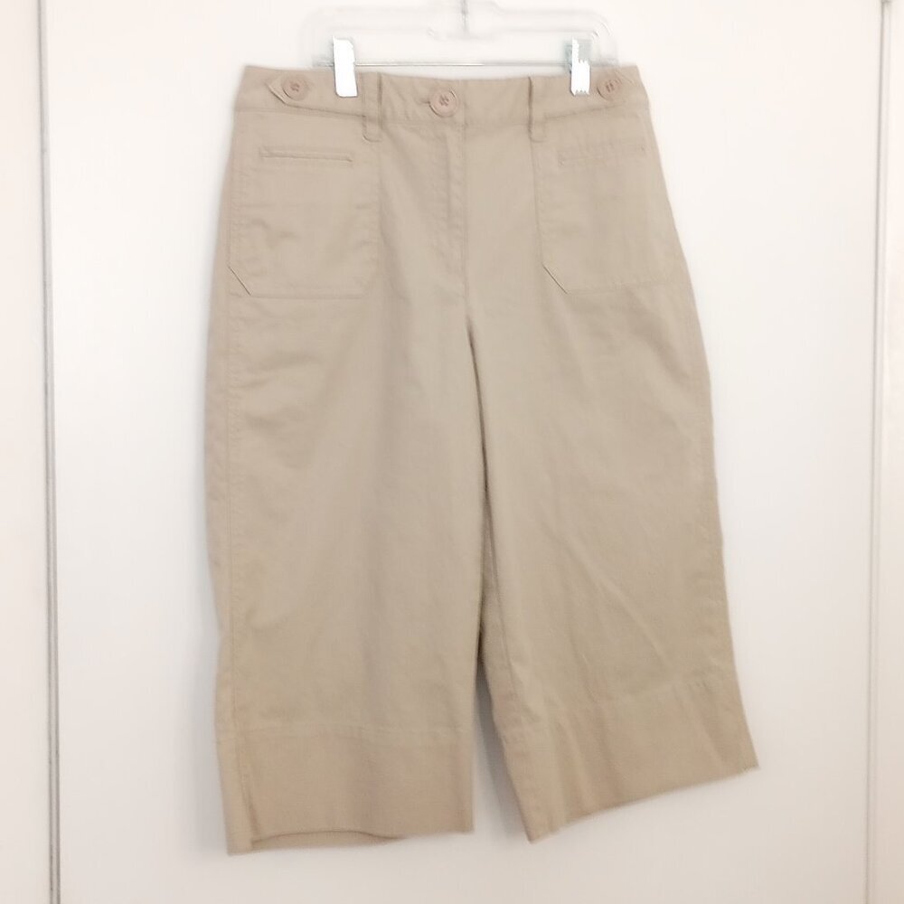 Talbots Khaki Bermuda Cargo Shorts Petite